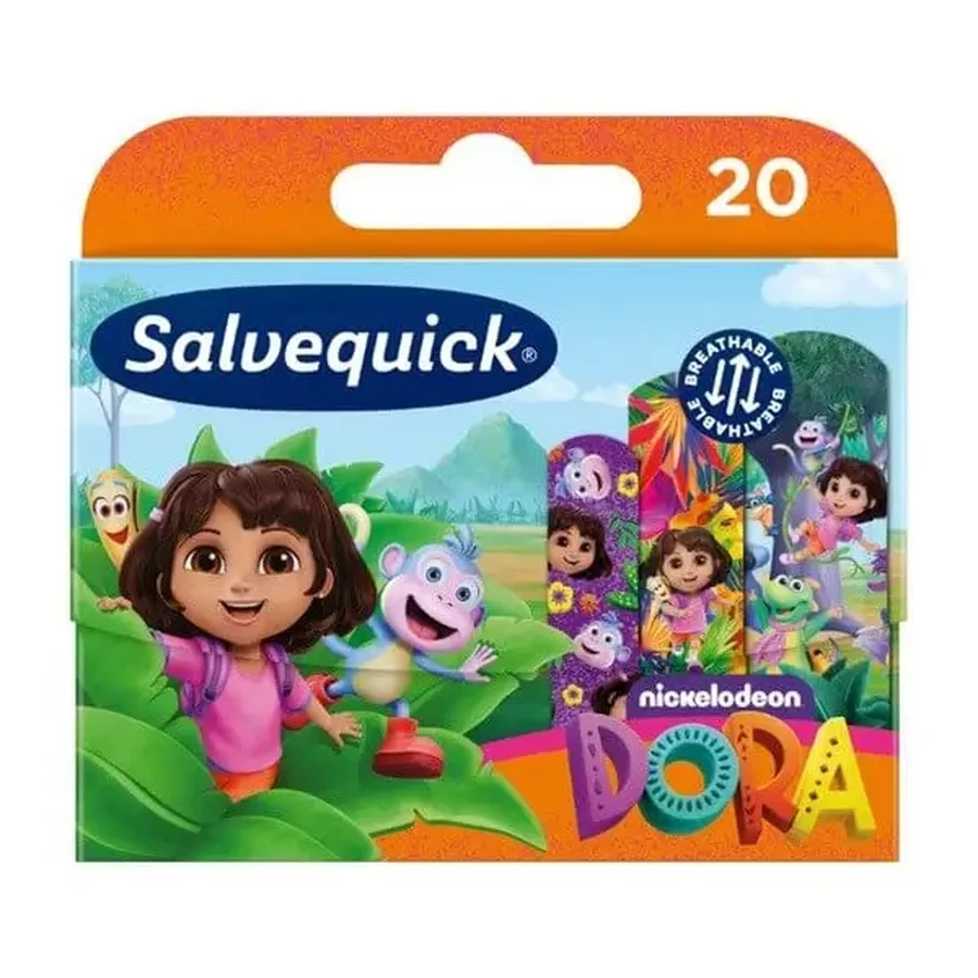 Salvequick Dora, пластыри для детей, 20 шт.: цены и характеристики