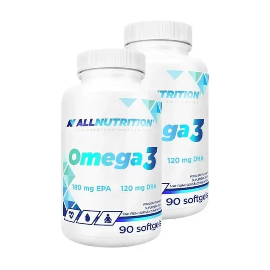 Набор из 2 упаковок Allnutrition Omega 3, капсулы, 90 шт.: цены и характеристики