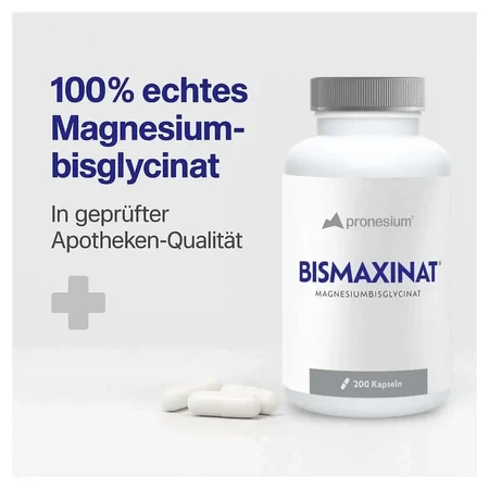 BISMAXINAT® Магнезій-бісгліцимат — капсули магнезію гліцинату, 2×200 шт.: ціни та характеристики