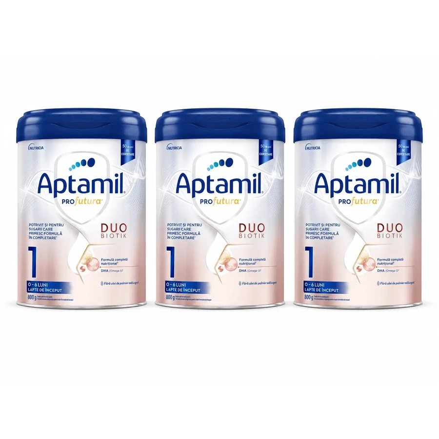 Сухе молоко Aptamil PROFutura DUOBIOTIK 1, 3×800 г, 0–6 місяців, Nutricia: ціни та характеристики