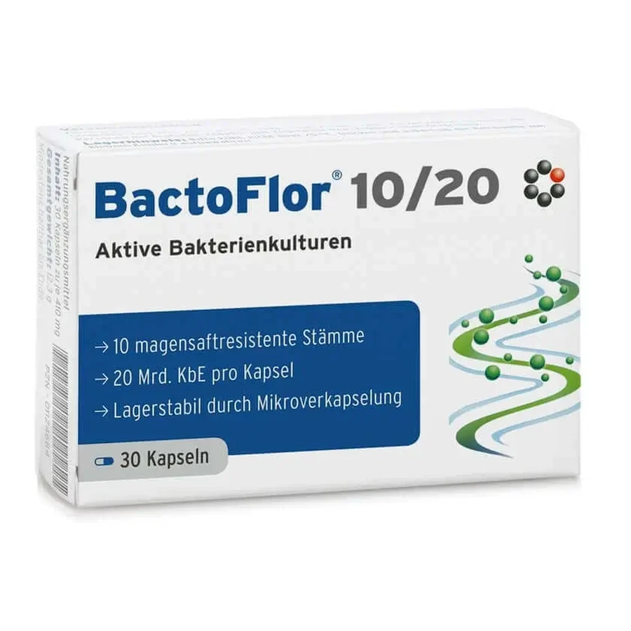 Bactoflor 10/20 капсул, 30 шт.: цены и характеристики