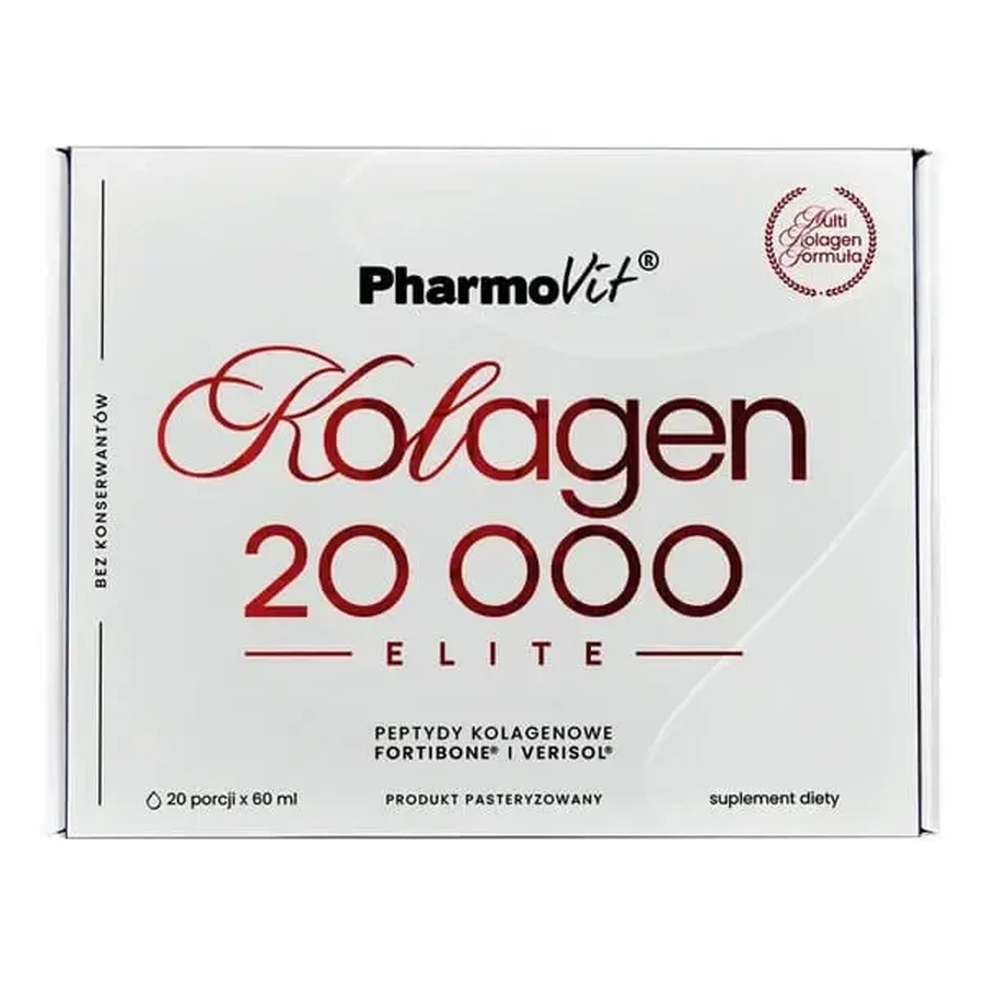 Pharmovit Колаген 20 000 ELITE, рідина, 60 мл × 20 шт.: ціни та характеристики