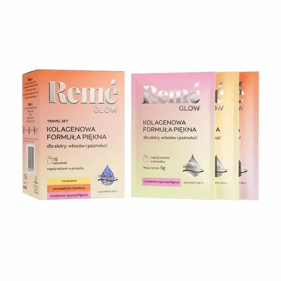 Reme Glow «Колагенова формула краси» — дорожній набір, пакетики з порошком, різні смаки, 15 шт.: ціни та характеристики