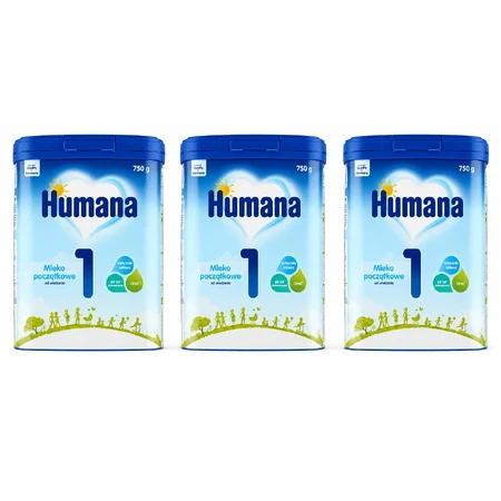 Humana 1, суміш для годування новонароджених, 3 х 750 г: ціни та характеристики