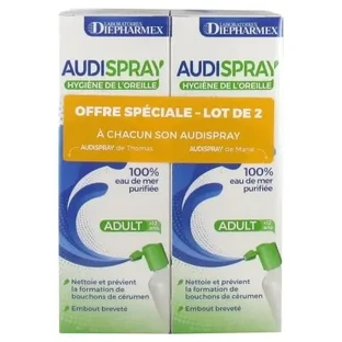 Audispray для ухода за ушами взрослых, упаковка из 2 флаконов (по 50 мл каждый)