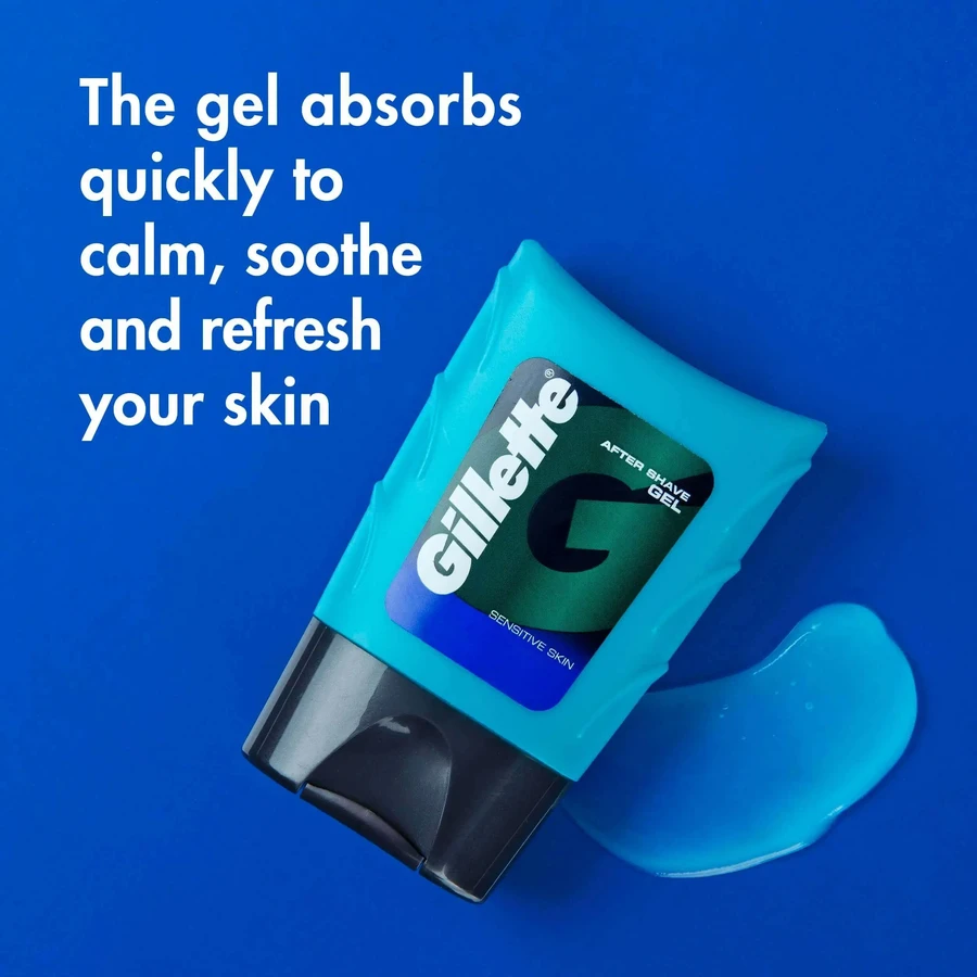 Gillette — заспокійливий гель після гоління, 3 × 75 мл: ціни та характеристики