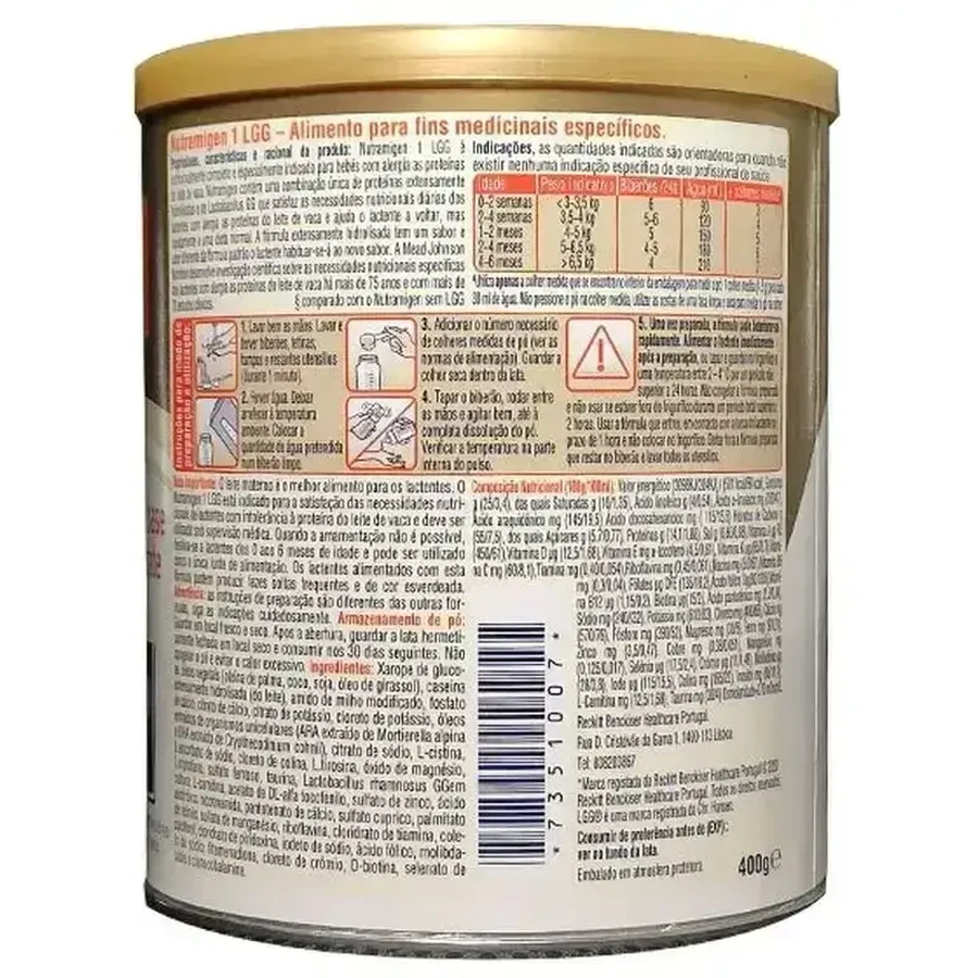 Nutramigen 1 LGG Complete, гипоаллергенная смесь, с рождения, 3 × 400 г, Mead Johnson: цены и характеристики