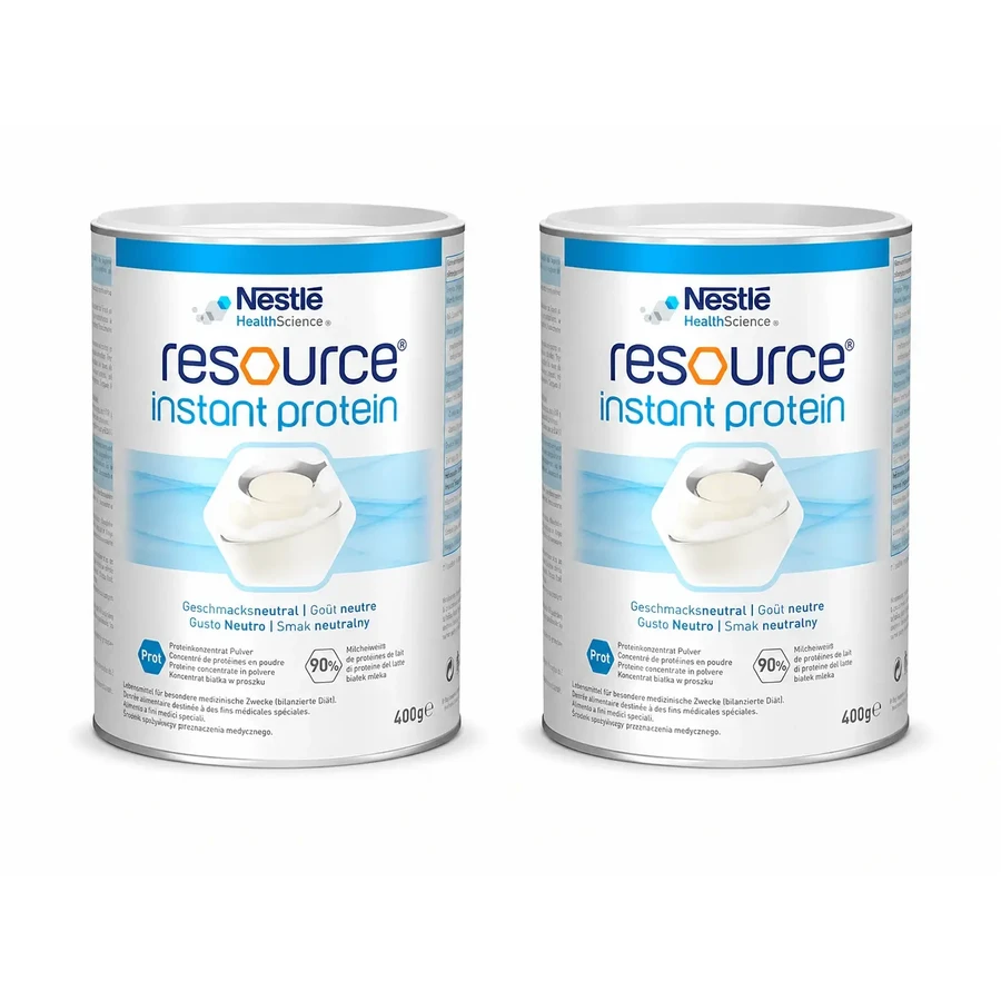 Resource Instant Protein — пищевая добавка, безвкусная, 2 x 400 г, Nestlé: цены и характеристики