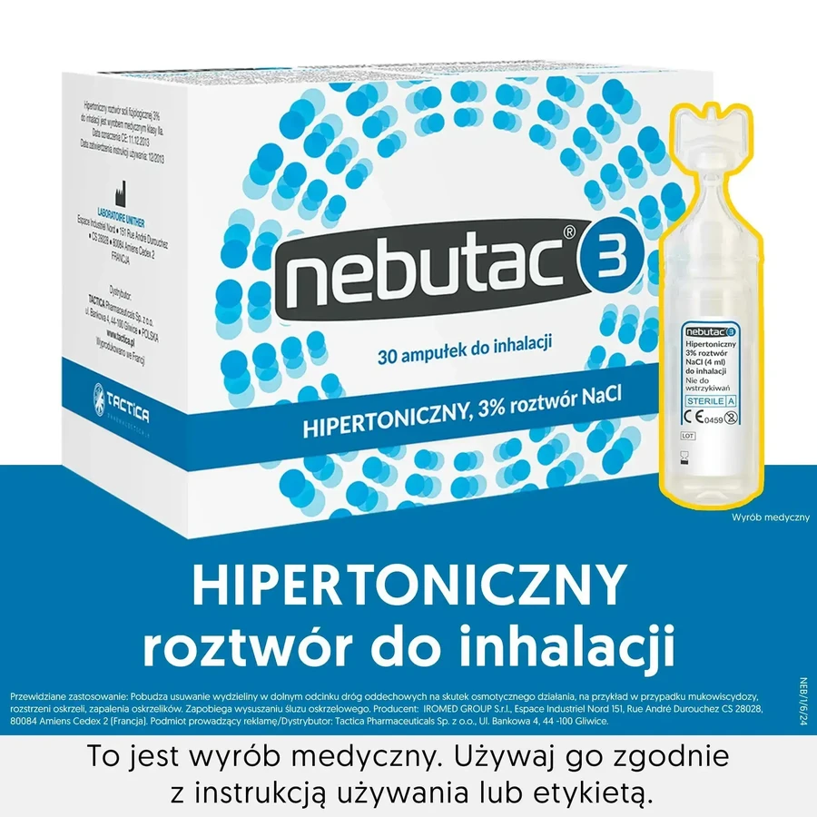 Небутак 3, раствор для ингаляций, 3 %, 120 флаконов по 4 мл.: цены и характеристики