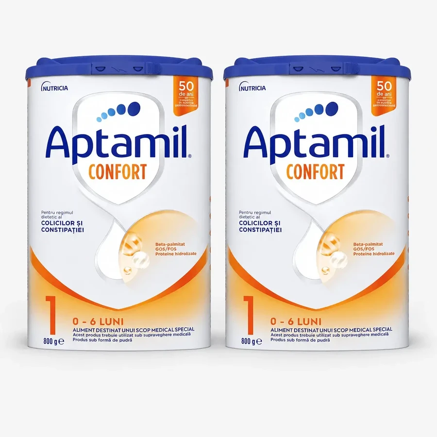 Сухое молоко Aptamil Confort 1, 0–6 месяцев, 2×800 г, Nutricia: цены и характеристики
