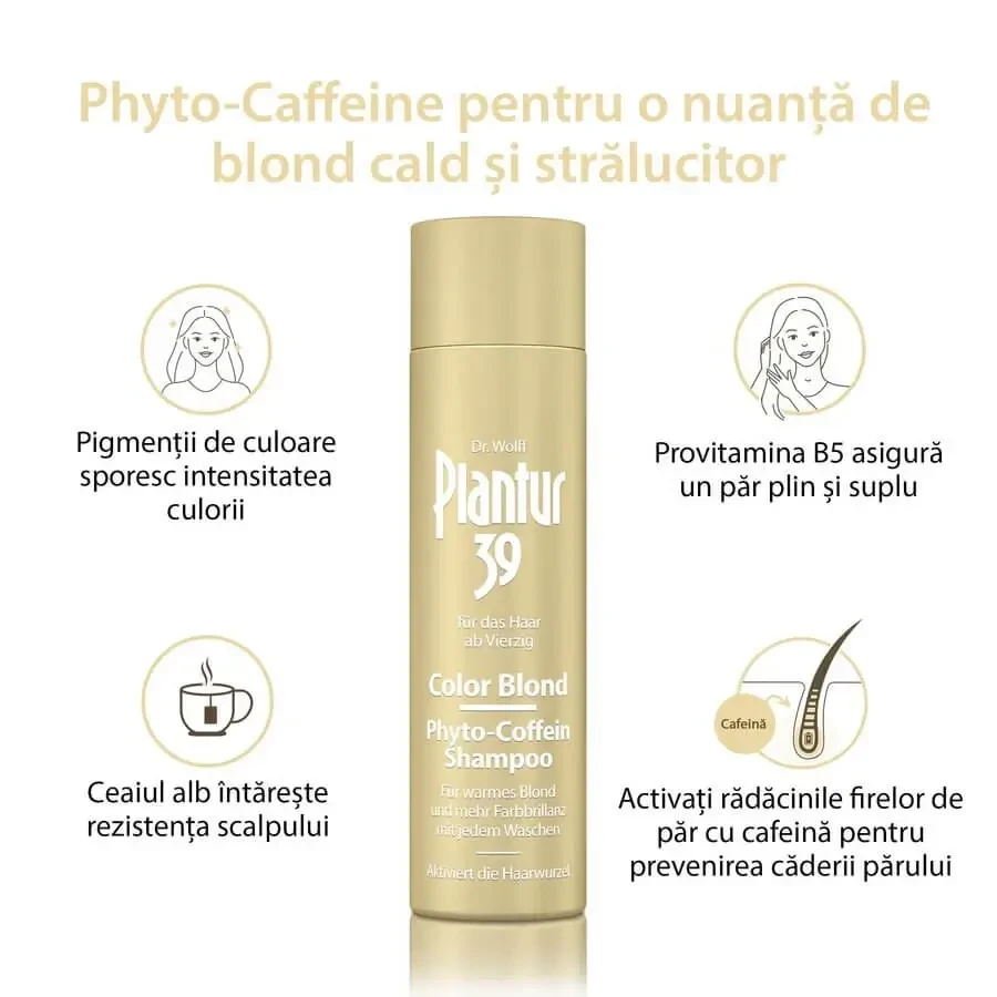 Окрашивающий шампунь Color Blonde Phyto-Caffeine Plantur 39, 2x250 мл, Dr. Kurt Wolff: цены и характеристики