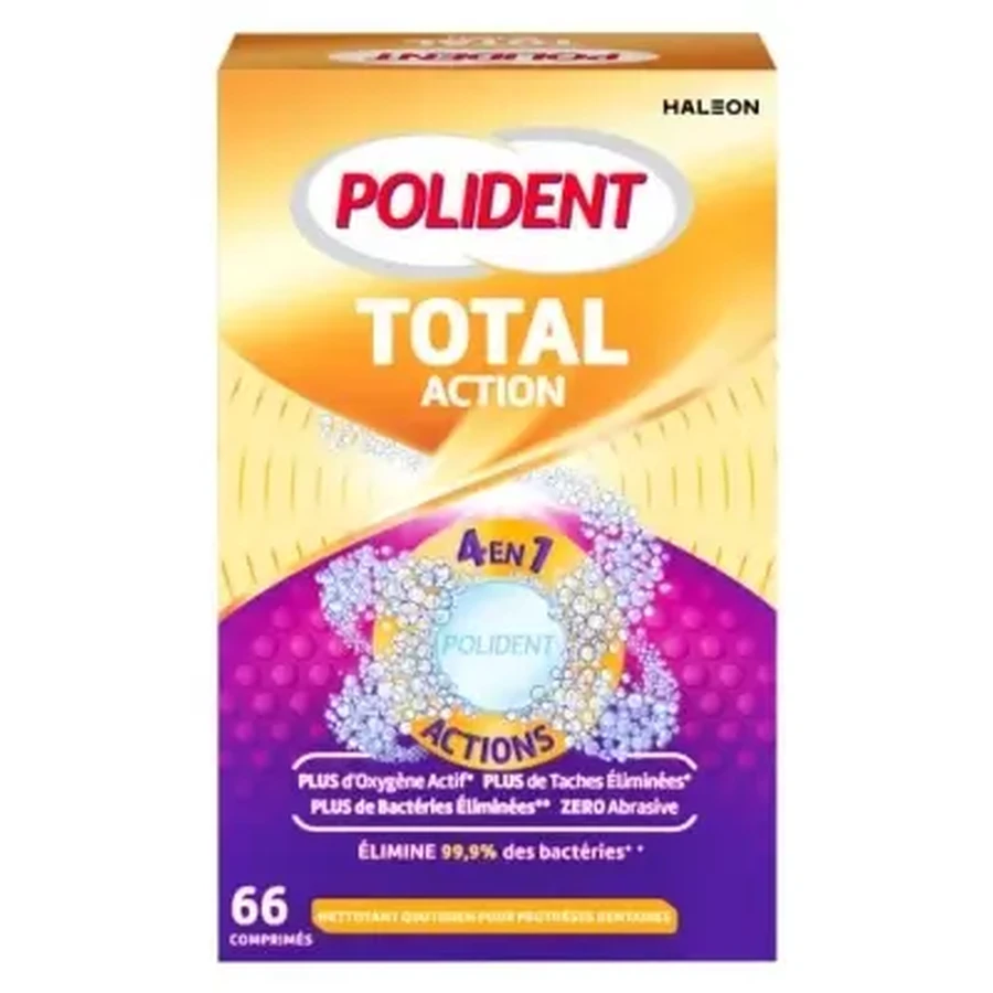 Polident Corega Power Max Total Action — моющее средство «4 в 1», 66 таблеток: цены и характеристики