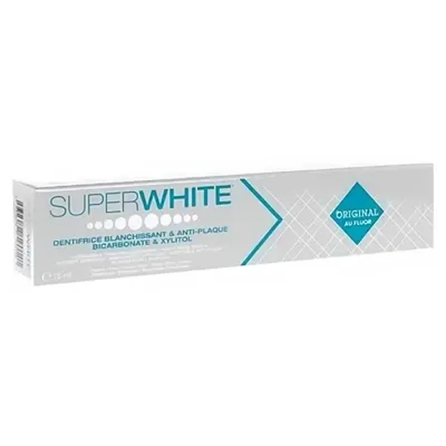 Отбеливающая и противозубного налета зубная паста Superwhite Original с фтором, 75 мл: цены и характеристики