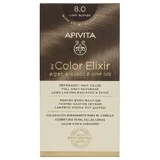 Apivita | My Color Elixir — перманентна фарба для волосся № 8.0, світло-русявий | 50 мл