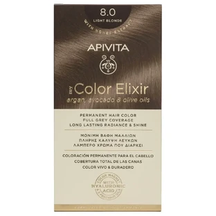 Apivita | My Color Elixir — постоянная краска для волос № 8.0 «Светлый блонд» | 50 мл