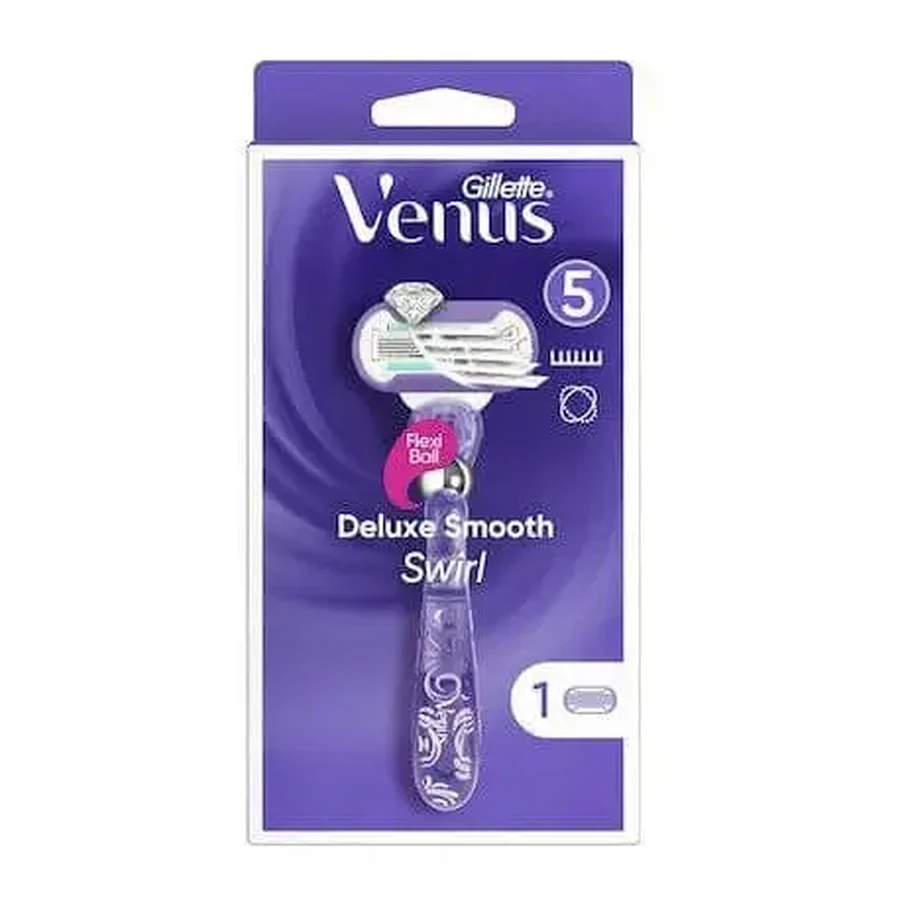 Gillette | Venus Deluxe Smooth Swirl | Женская бритва с 1 сменной головкой | 1 шт.: цены и характеристики