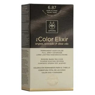 Apivita | My Color Elixir — стійка фарба для волосся № 6.87 «Темно-перламутровий бежевий блонд» | 50 мл