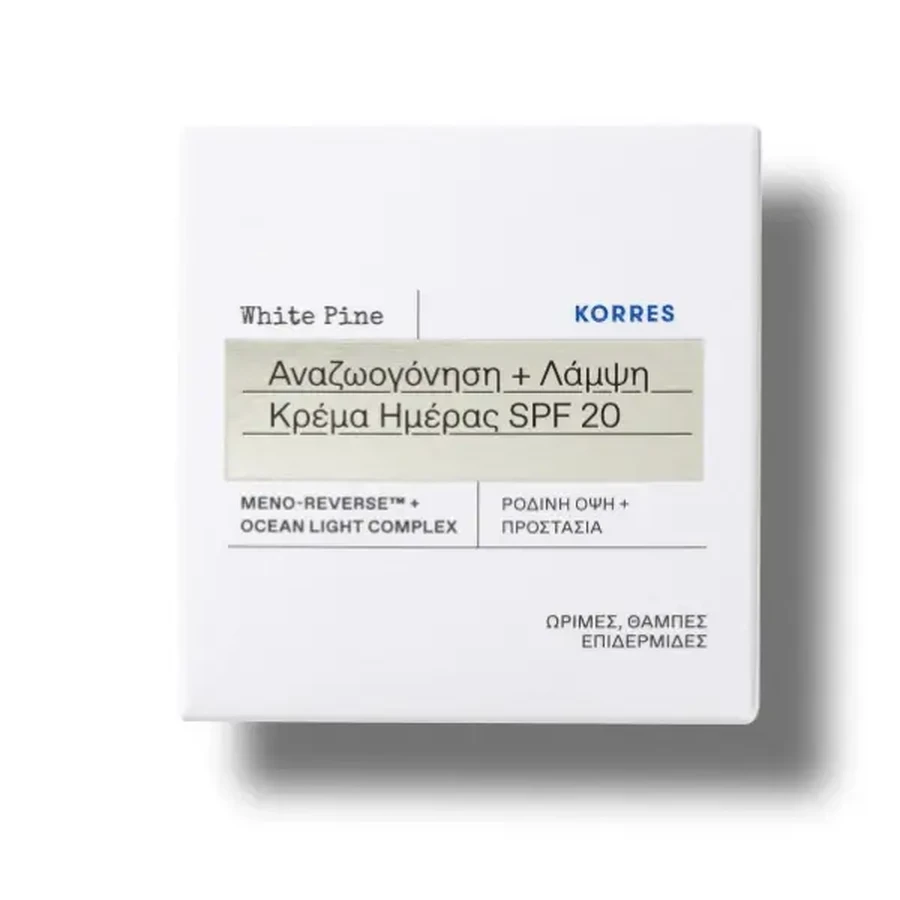 Korres | Зволожуючий крем «Luminous Awakening» SPF 20 | Відновлюючий денний крем «White Pine» | 40 мл: ціни та характеристики