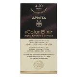 Apivita | My Color Elixir — перманентна фарба для волосся № 4.20 Фіолетово-коричневий | 50 мл