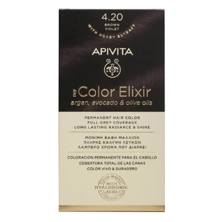 Apivita | My Color Elixir — перманентна фарба для волосся № 4.20 Фіолетово-коричневий | 50 мл