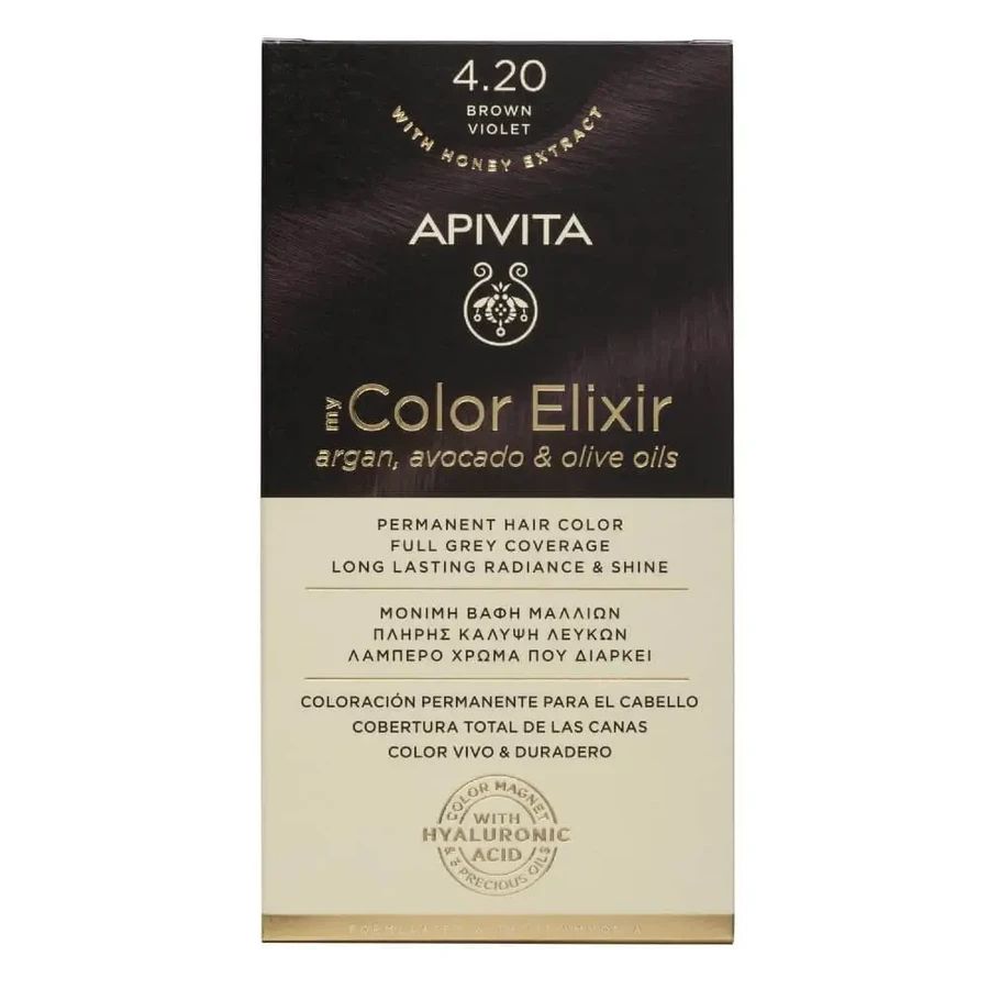 Apivita | My Color Elixir — перманентна фарба для волосся № 4.20 Фіолетово-коричневий | 50 мл: ціни та характеристики
