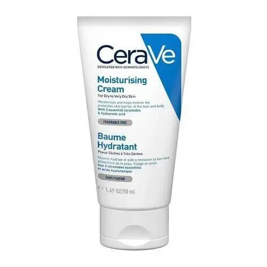 CeraVe | Зволожуючий крем | Зволожуючий крем для обличчя та догляду за обличчям і тілом для сухої / дуже сухої шкіри | 50 мл: ціни та характеристики