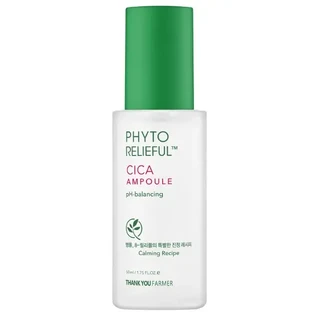 Thank You Farmer | Phyto Relieful Cica Ampoule | Успокаивающая ампула, регулирующая pH кожи | 50 мл