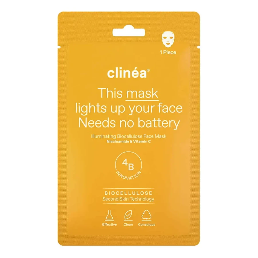 Clinea | Осветляющая маска для лица из биоцеллюлозы для придания сияния | 1 шт.: цены и характеристики