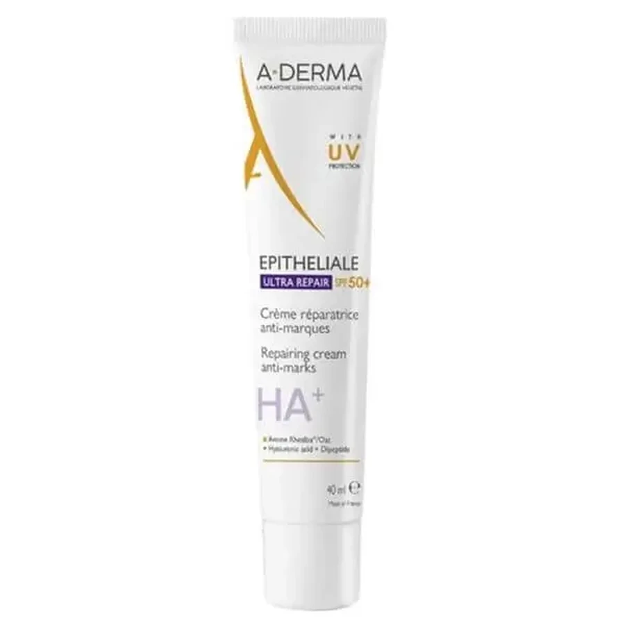 A-Derma | Epiteliale HA+ Защитный восстанавливающий крем SPF50+ | 40 мл: цены и характеристики