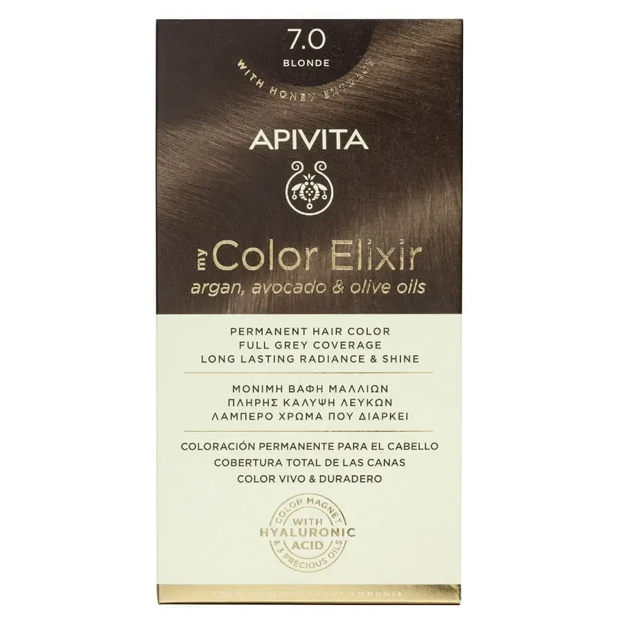 Apivita | My Color Elixir — постоянная краска для волос № 7.0 «Блондинка» | 50 мл: цены и характеристики