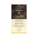 Apivita | My Color Elixir — постоянная краска для волос № 7.43 «Блондинка-бронза с медовым оттенком» | 50 мл