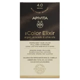 Apivita | My Color Elixir — постоянная краска для волос № 4.0 «Натуральный коричневый» | 50 мл