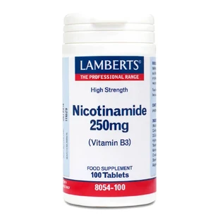 Lamberts | Никотинамид 250 мг, витамин B3 (ниацин) | 100 таблеток
