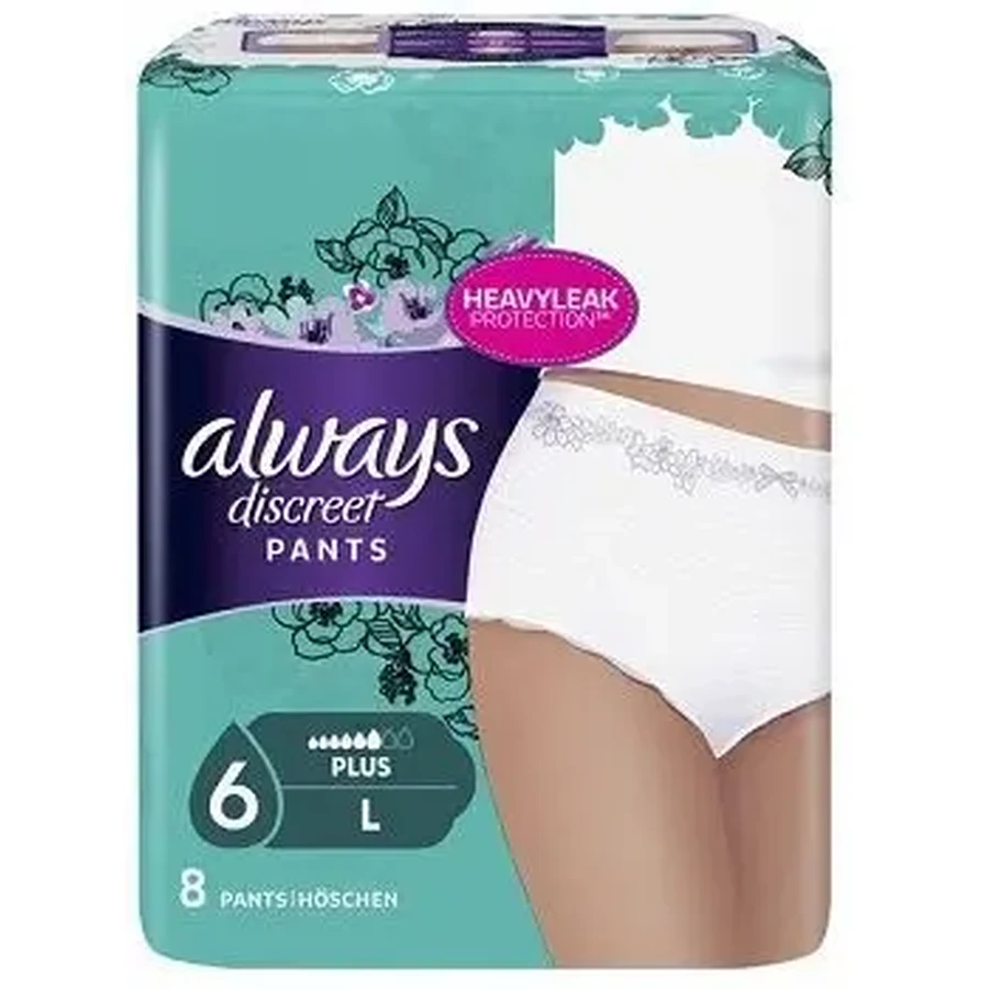 Always | Незаметные трусики № 6 Plus Large | Ультравпитывающее нижнее белье | 8 шт.: цены и характеристики