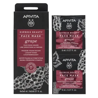 Apivita | Express Beauty | Маска для обличчя проти зморшок та для підтяжки зі виноградом | 2x8 мл