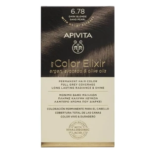 Apivita | My Color Elixir — перманентная краска для волос № 6.78 «Блондинка, тёмно-бежевый с перламутровым оттенком» | 50 мл