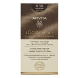 Apivita | My Color Elixir — перманентна фарба для волосся № 8.38 «Світло-бежевий перламутр» | 50 мл