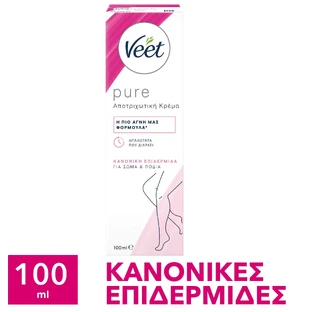 Veet | Чистий депіляційний крем для тіла та догляду за тілом. Для нормальної шкіри | 100 мл