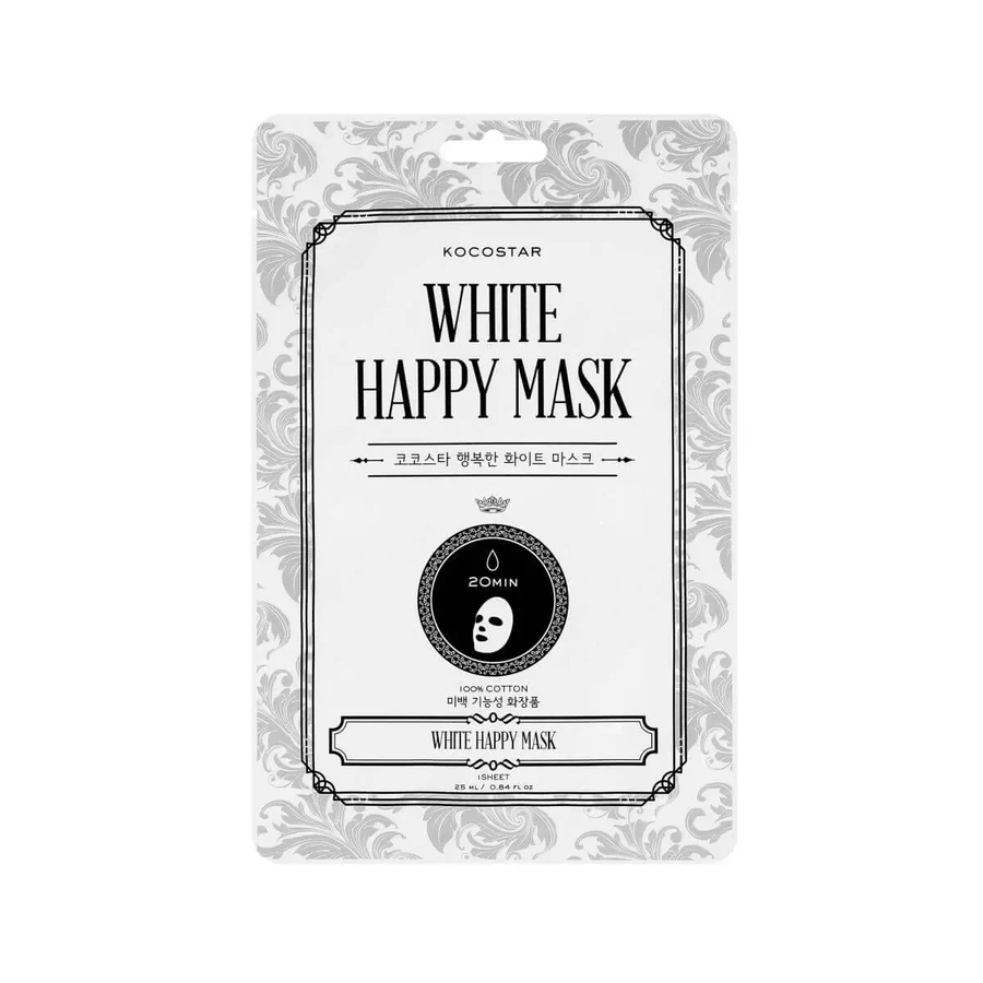 Kocostar | White Happy Mask — маска для лица с ниацинамидом | 1 шт.: цены и характеристики