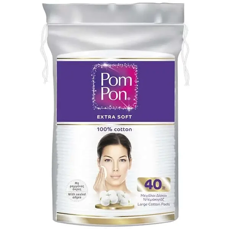 Pom Pon | Овальные супермягкие диски для макияжа | 40 шт.: цены и характеристики