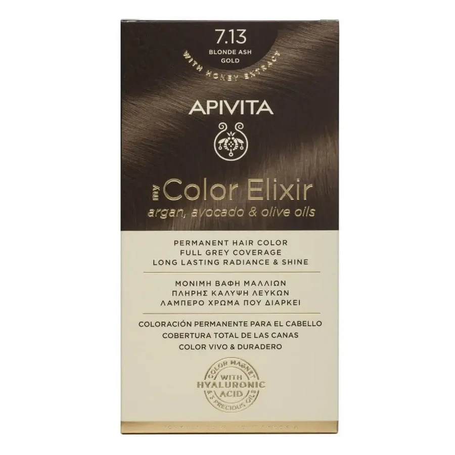 Apivita | My Color Elixir Перманентная краска для волос № 7.13 «Блондинка Сандре Хани» | 50 мл: цены и характеристики