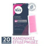 Veet | Депіляційні смужки Expert із холодним воском для тіла та догляду за тілом. Для нормальної шкіри | 20 шт.