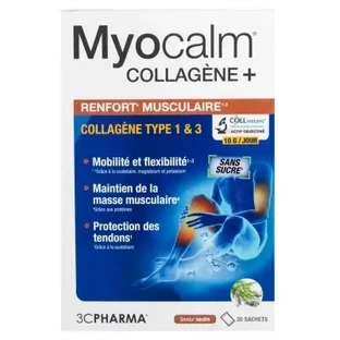 3C Pharma Myocalm Коллаген + Поддержка мышц, 30 пакетиков, 360 г