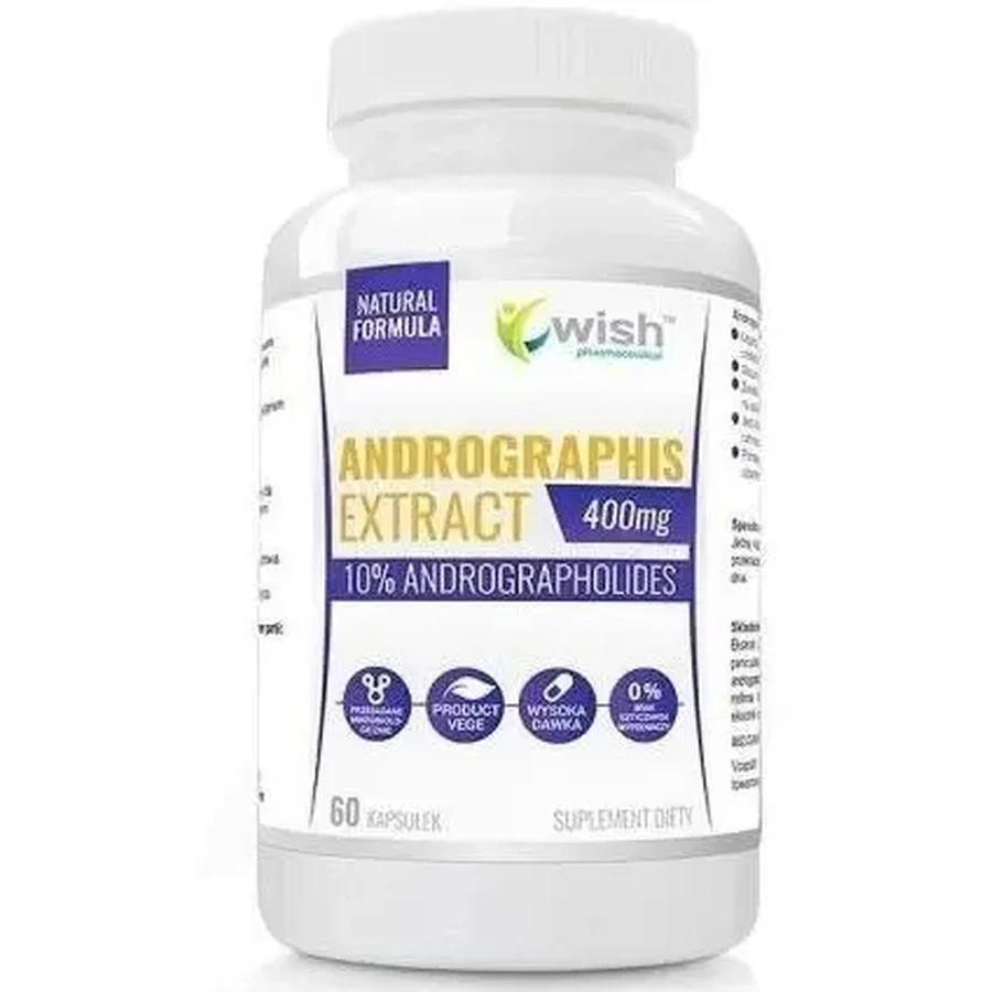Wish Экстракт андрографиса 400 мг, 60 капсул: цены и характеристики