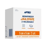 APTEO Стерильные компрессы из нетканого материала 5 x 5 см, 25 упаковок по 2 штуки