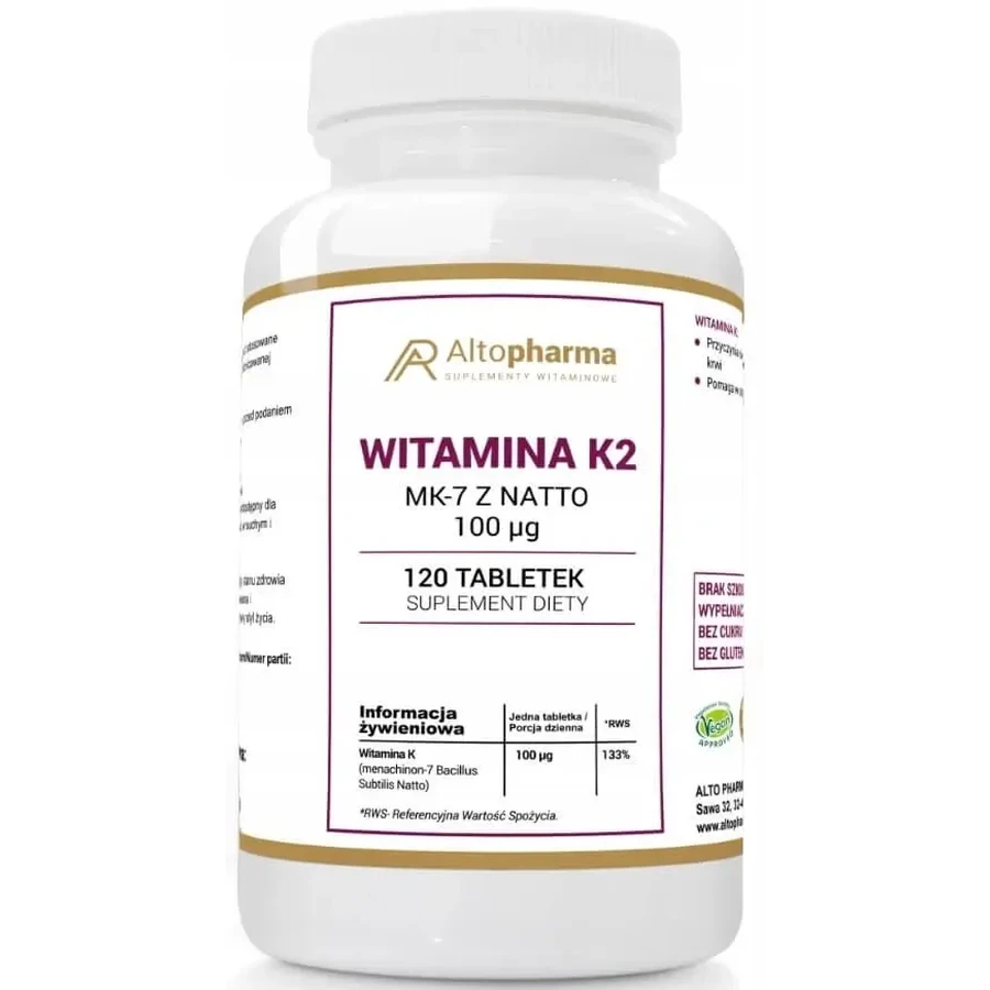 Altopharma ВІТАМІН К2 MK-7 з НАТТО 100 мкг, 120 табл.: ціни та характеристики
