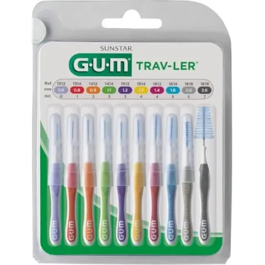 Sunstar GUM Межзубные щетки Trav-Ler, 10 штук: цены и характеристики