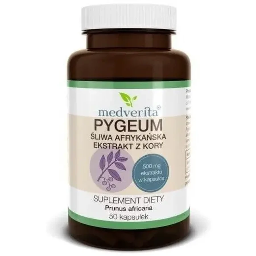 Medverita Pygeum — африканская слива, 50 капсул: цены и характеристики