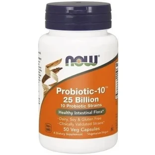 NOW FOODS Probiotic-10 25 миллиардов, 50 капсул