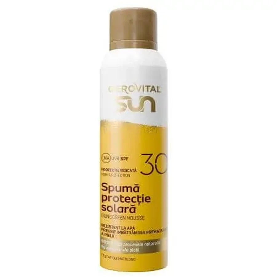 Пенка для тела с солнцезащитным фактором SPF 30 Sun, 150 мл, Gerovital: цены и характеристики